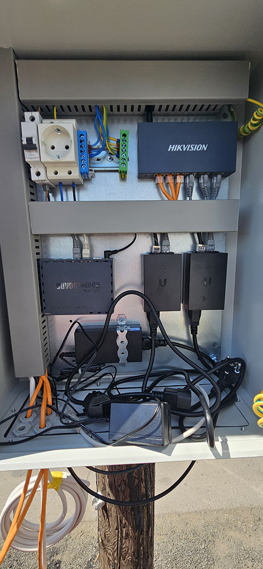 Térfigyelő csomópont vezérlő szekrénye